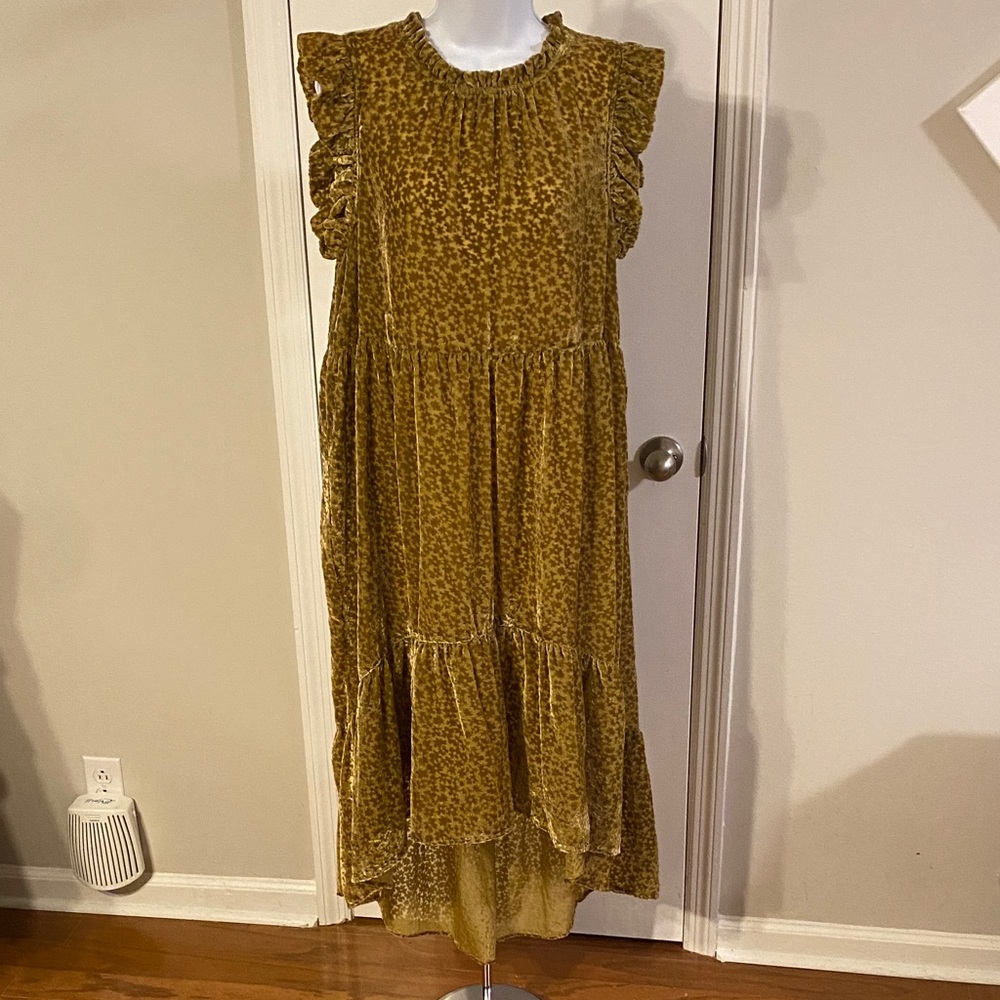 Karlie Velvet Floral Dress - image 1